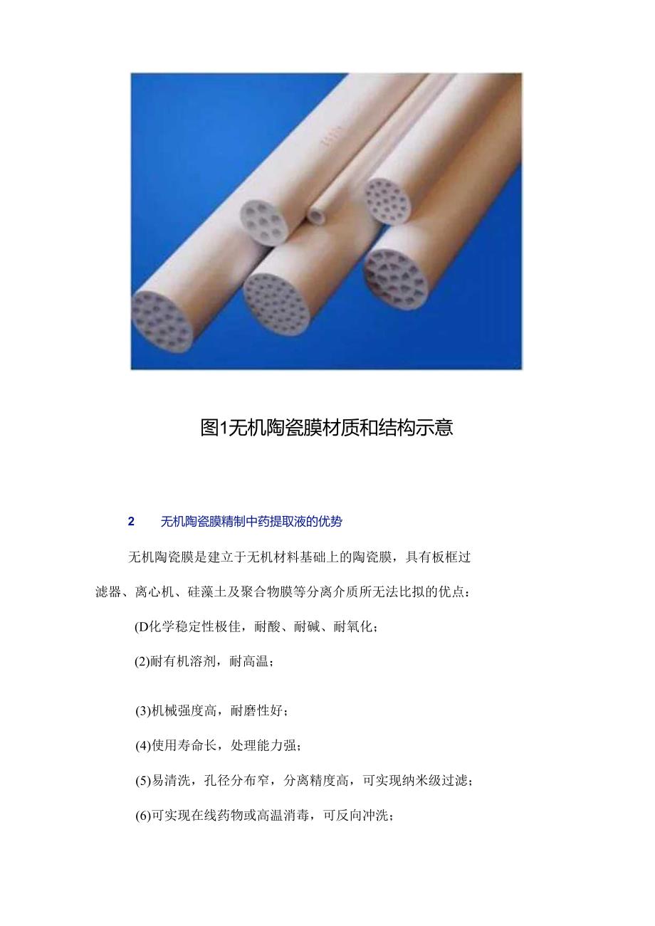 无机陶瓷膜过滤器在提取液精制生产中的应用及注意事项.docx_第2页