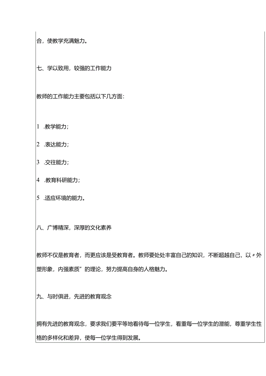 教师业务学习《如何成为一名优秀教师？》记录表.docx_第3页