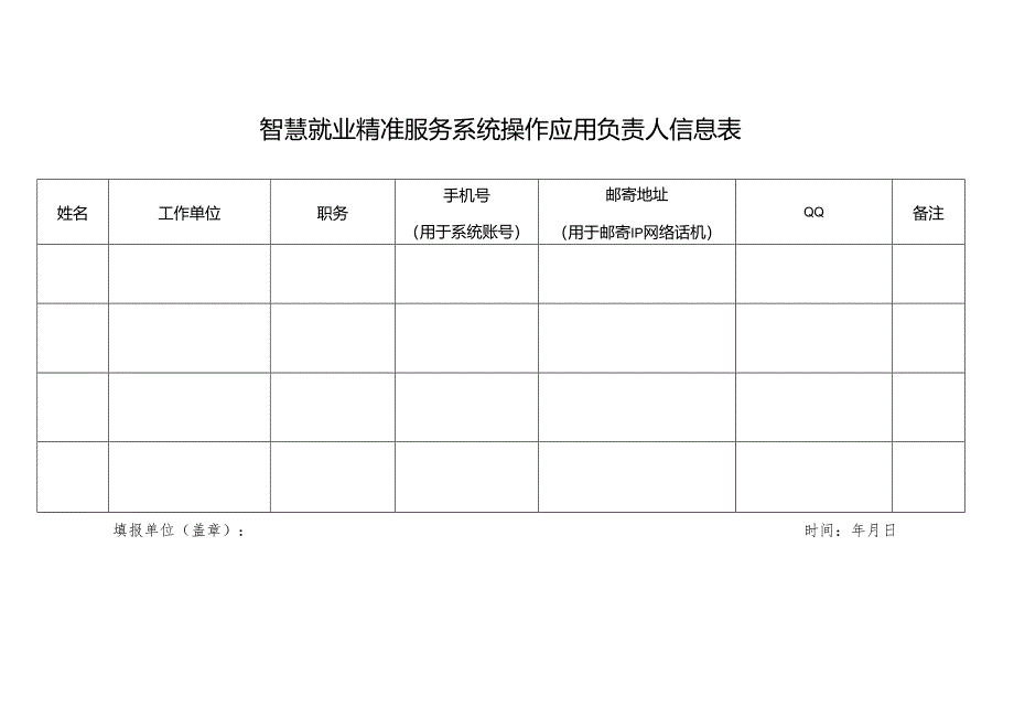 智慧就业精准服务系统操作应用负责人信息表.docx_第1页