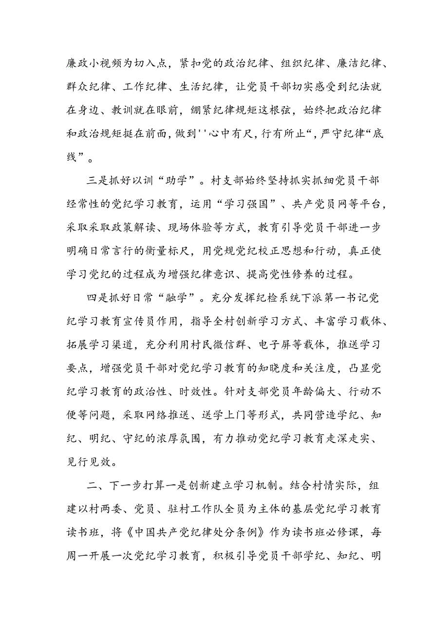 村党支部党纪学习教育工作总结.docx_第2页