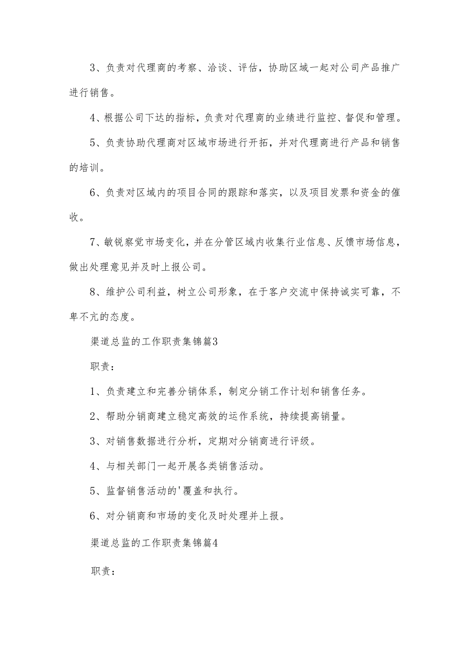 渠道总监的工作职责集锦（33篇）.docx_第2页