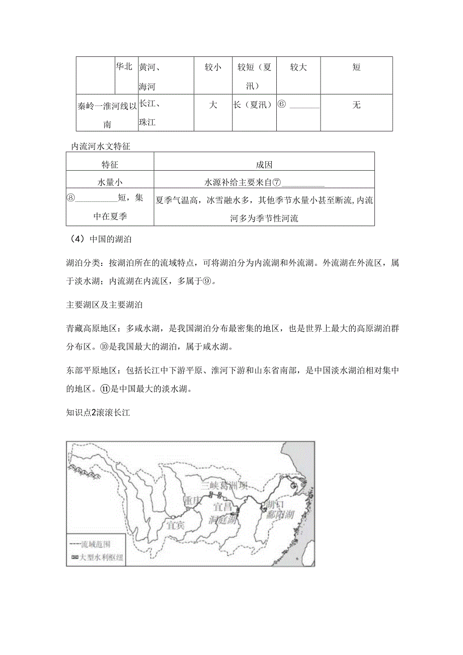 第三节 中国的河流 要点归纳（含答案）.docx_第2页