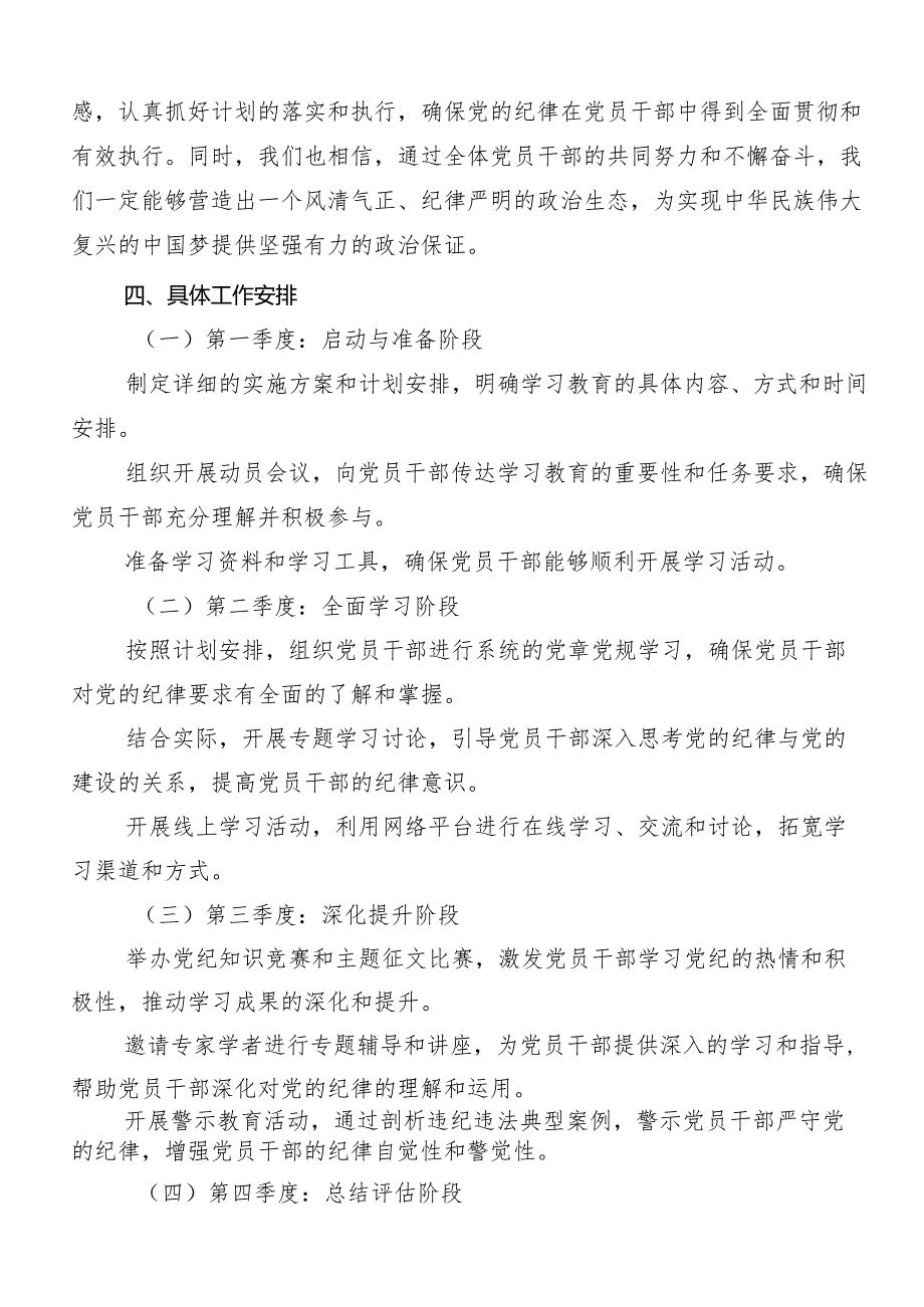 共7篇2024年关于开展党纪学习教育实施方案.docx_第3页