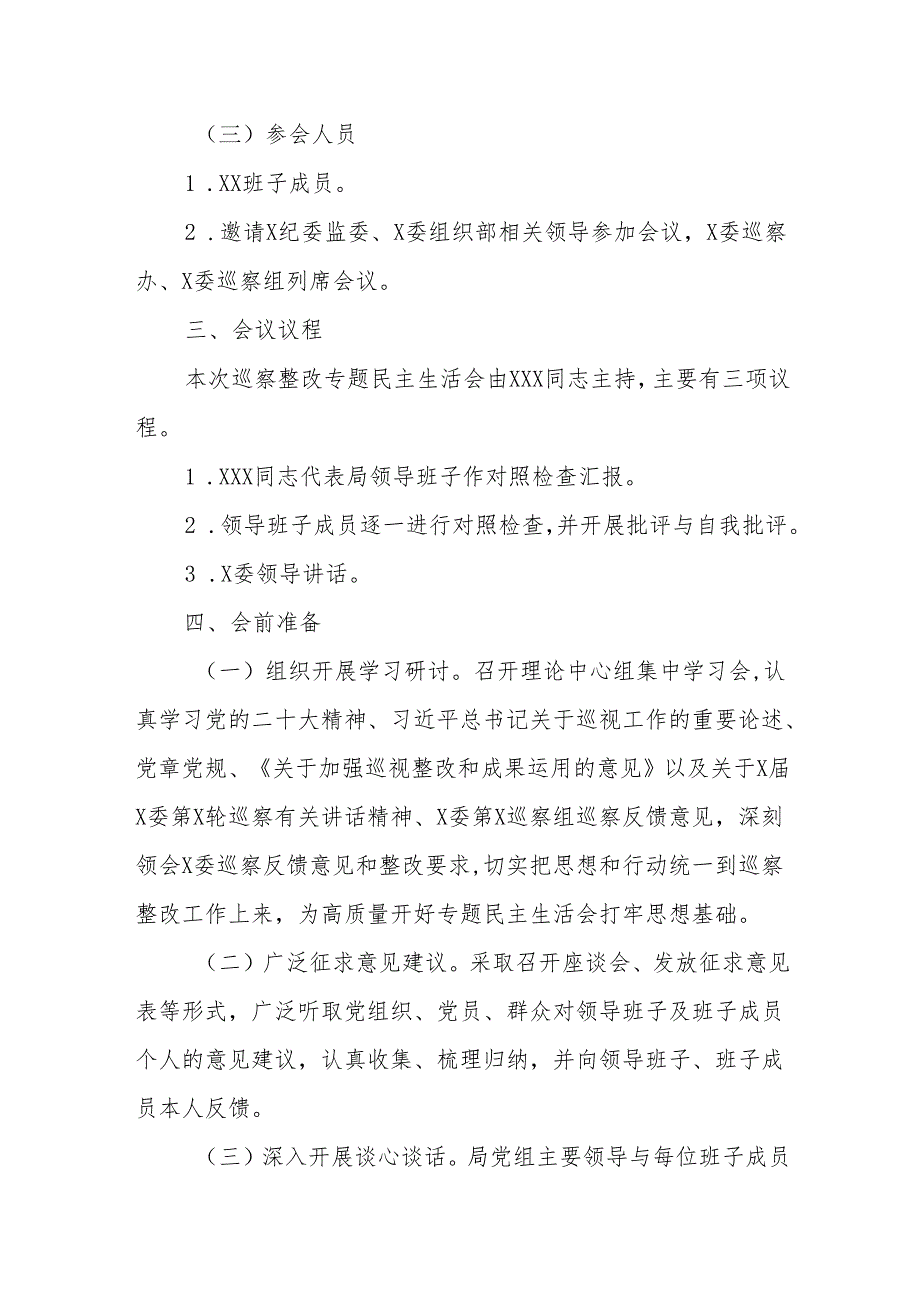 巡视整改专题民主生活会方案.docx_第2页