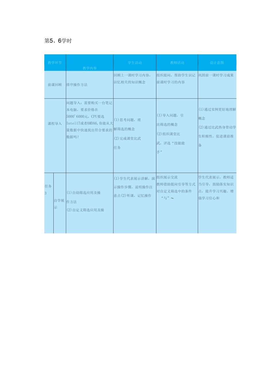 高教版信息技术《4.2加工数据 任务二 使用排序》教案.docx_第1页