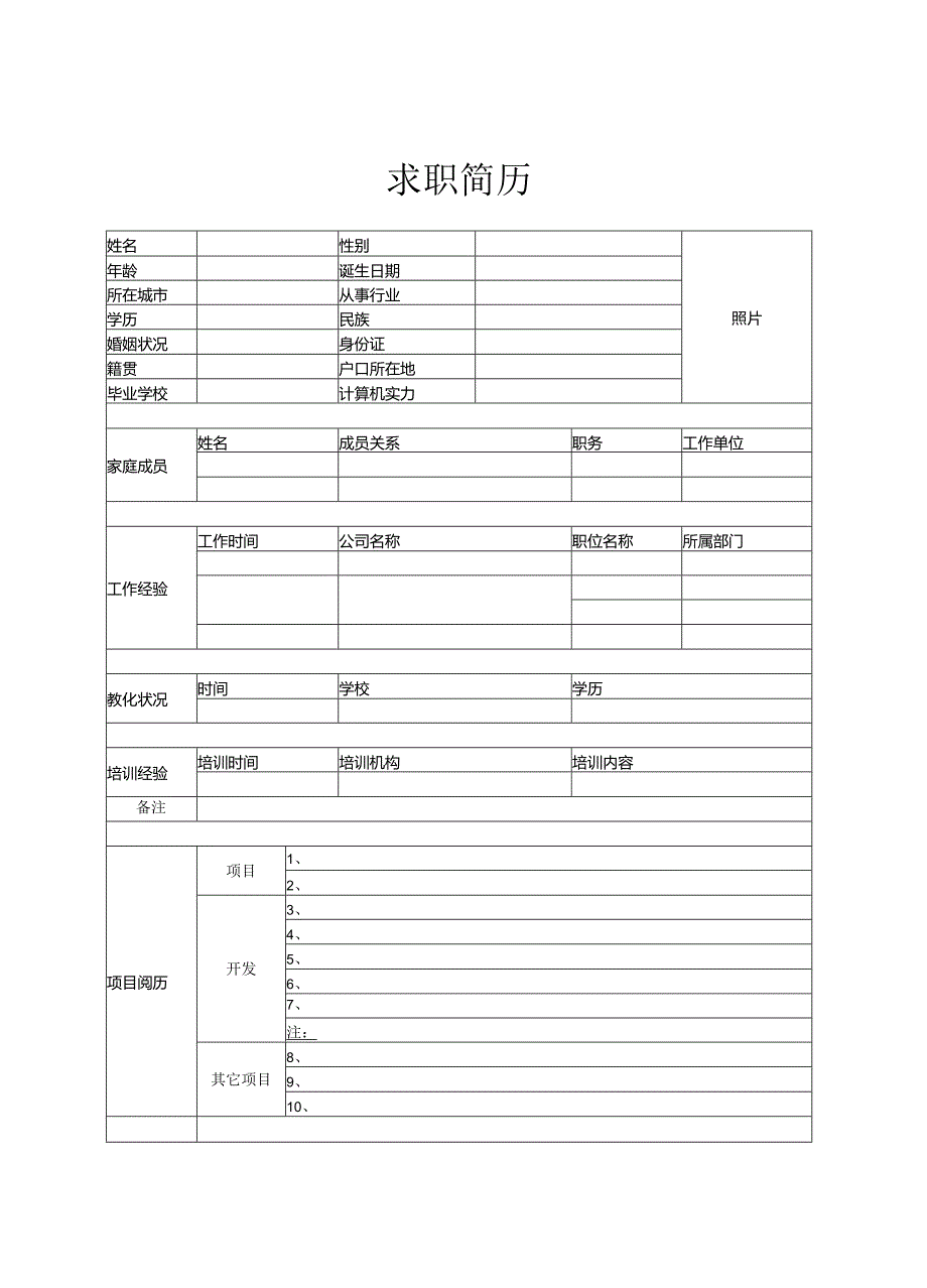 20多分的个人简历表与简历封面下载.docx_第2页