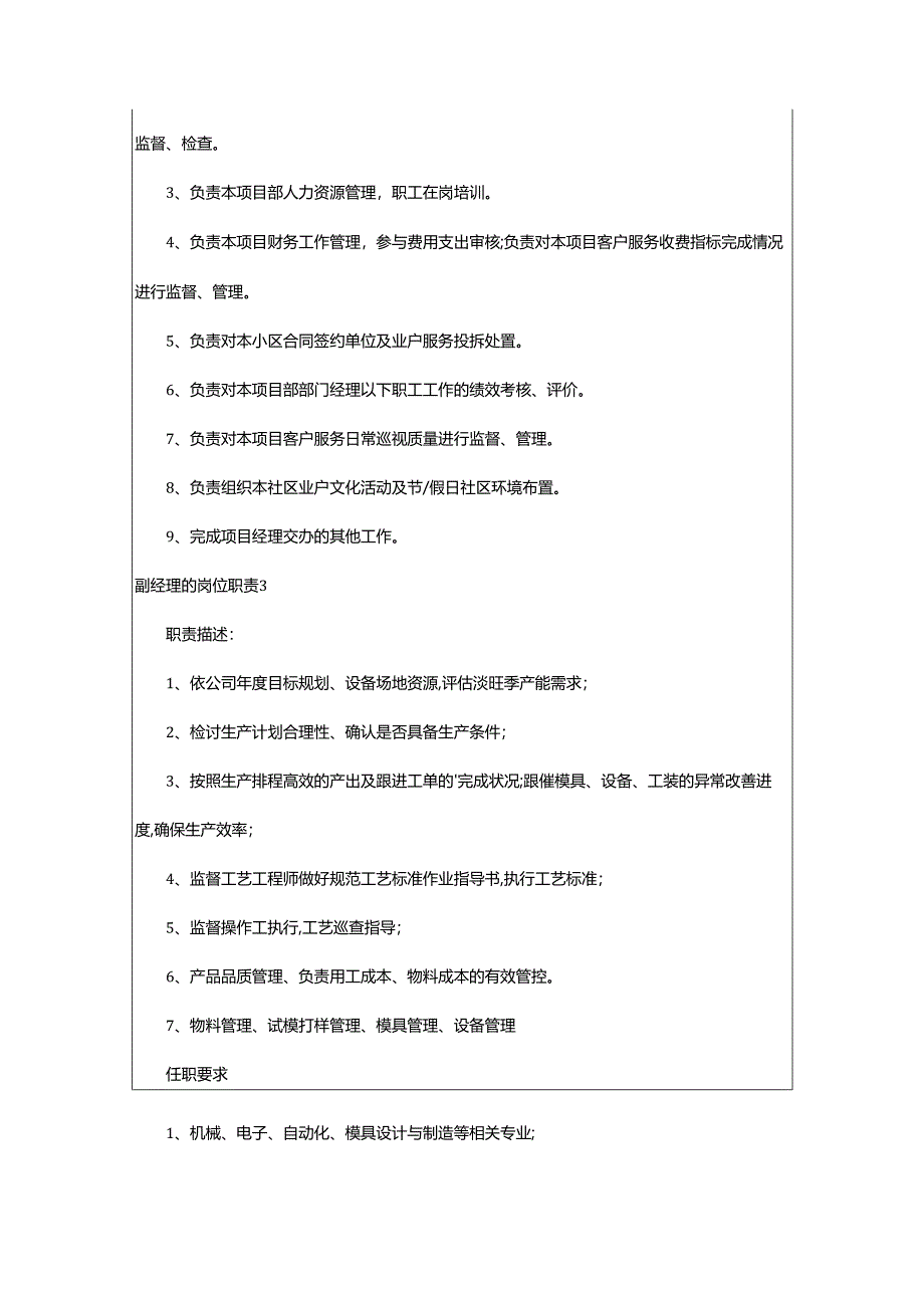 2024年副经理的岗位职责.docx_第2页