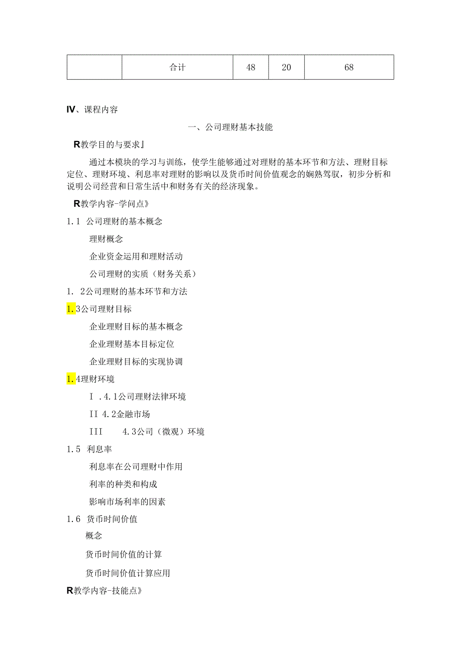 4公司理财教学大纲[1].docx_第3页