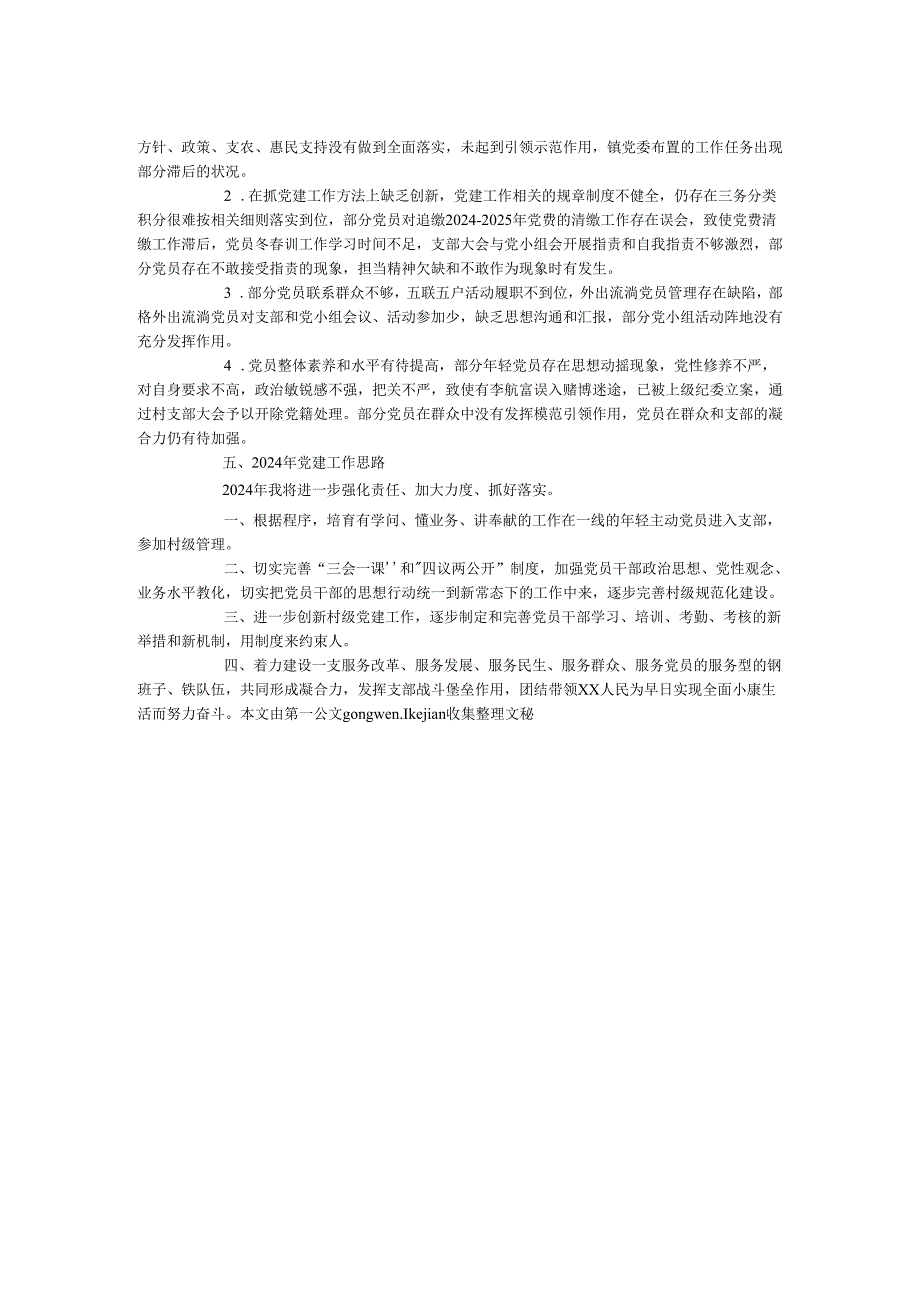 村支部书记2024年履行基层党建工作责任述职报告.docx_第2页