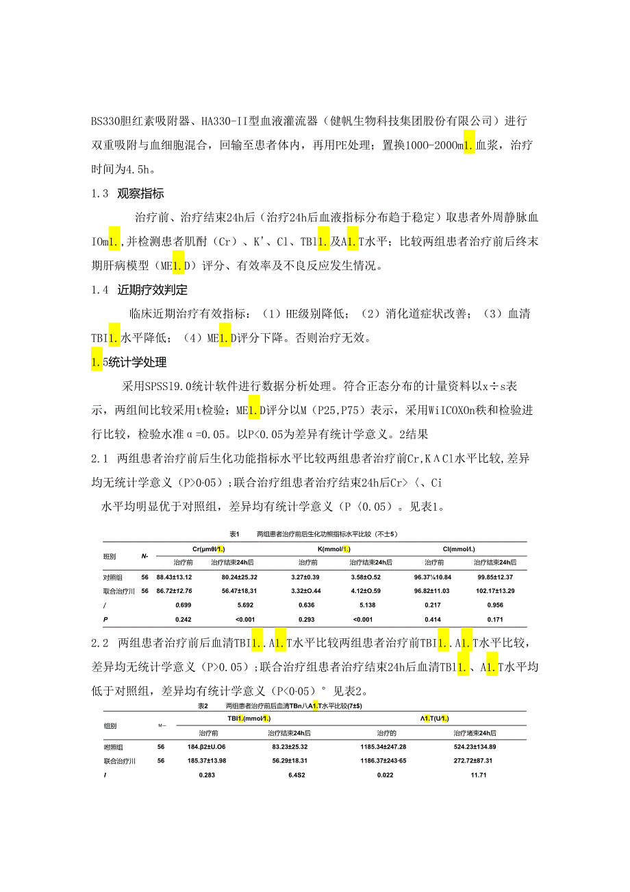 血浆置换术联合双重血浆分子吸附系统在重型乙型肝炎中的疗效观察.docx_第2页