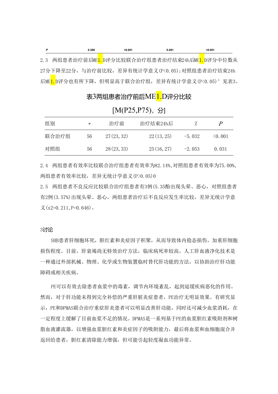 血浆置换术联合双重血浆分子吸附系统在重型乙型肝炎中的疗效观察.docx_第3页