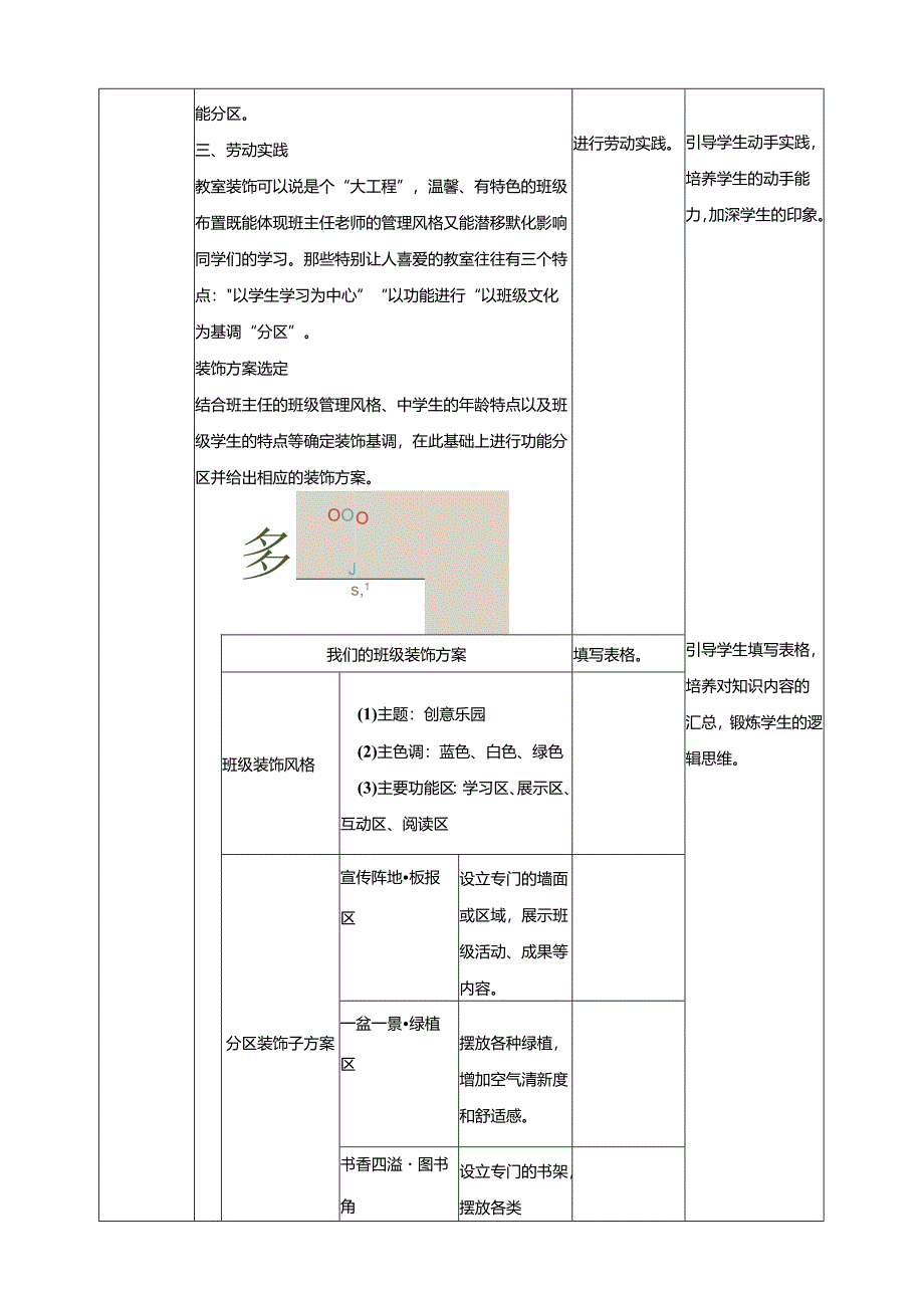 湘人版劳动实践八年级下册任务五项目2《装饰教室环境》 教案.docx_第3页