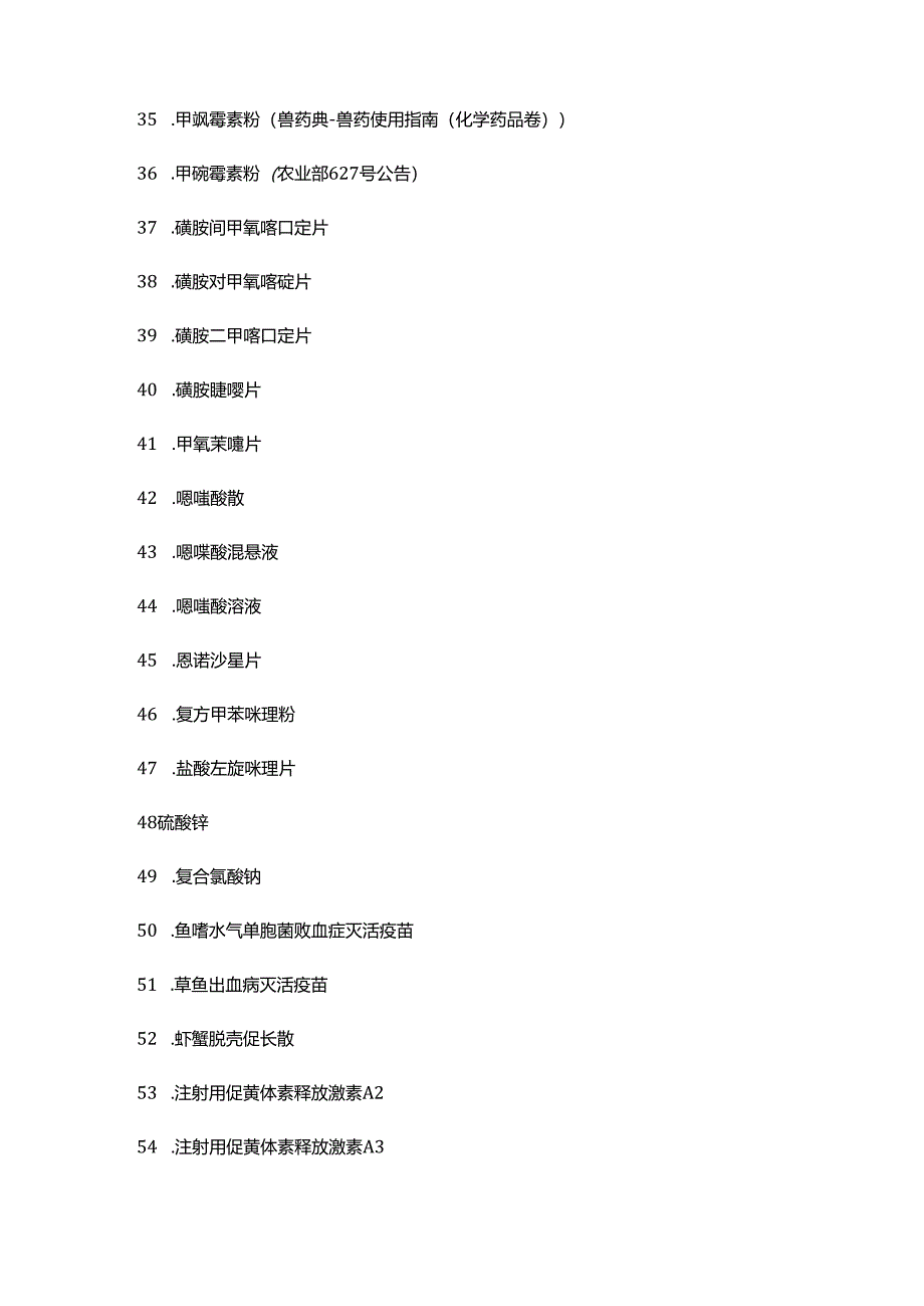 兽用处方药、非处方药、禁用兽药有哪些（水产版）.docx_第3页