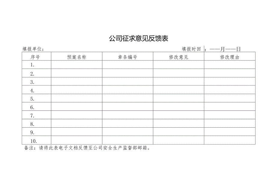 公司征求意见反馈表.docx_第1页