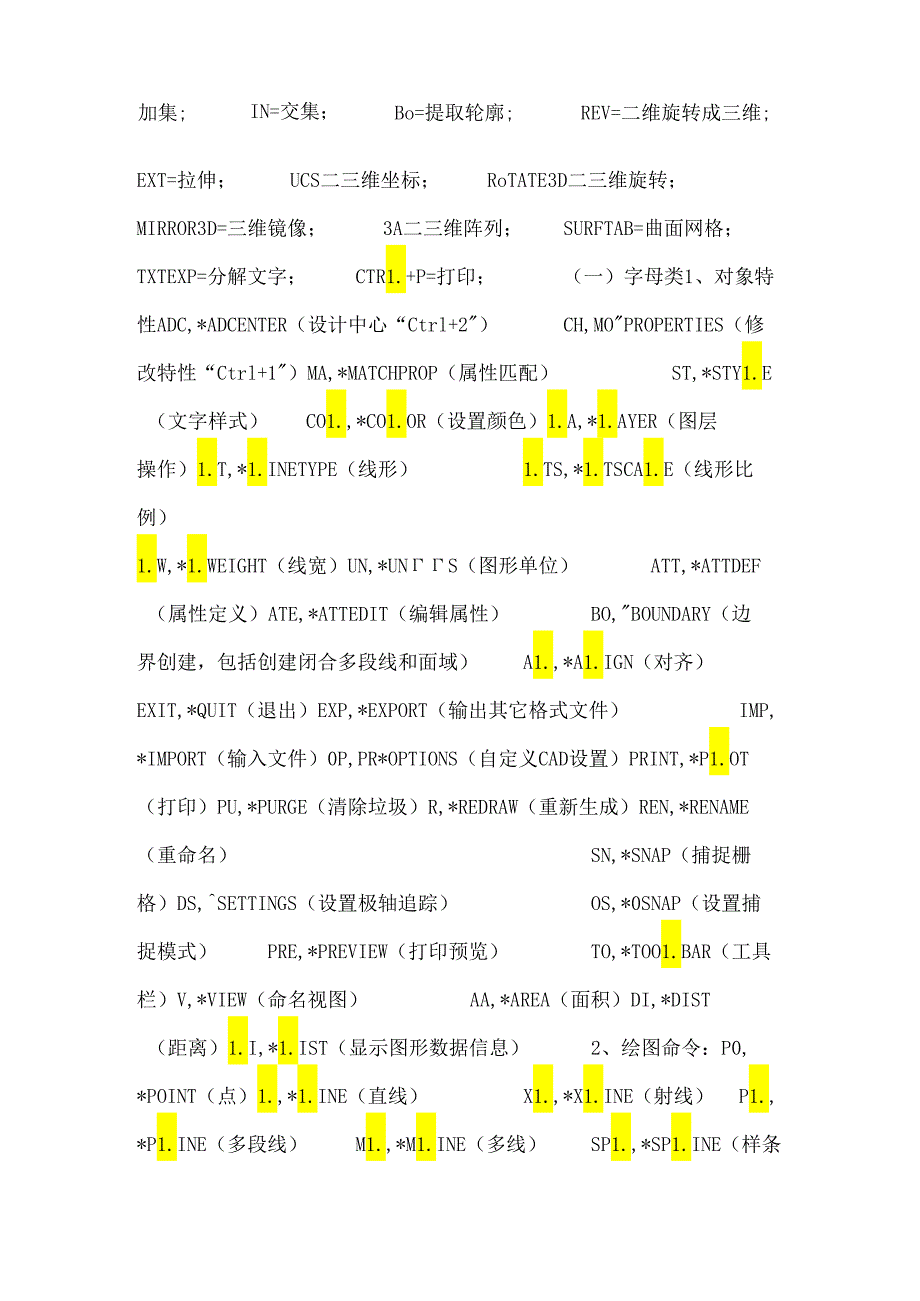 CAD工程制图键盘快捷命令和基础 .docx_第2页