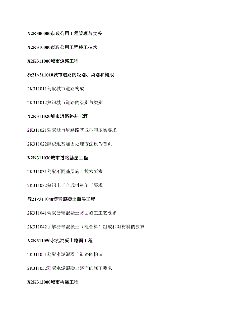 2K300000市政公用工程管理与实务大纲剖析.docx_第1页