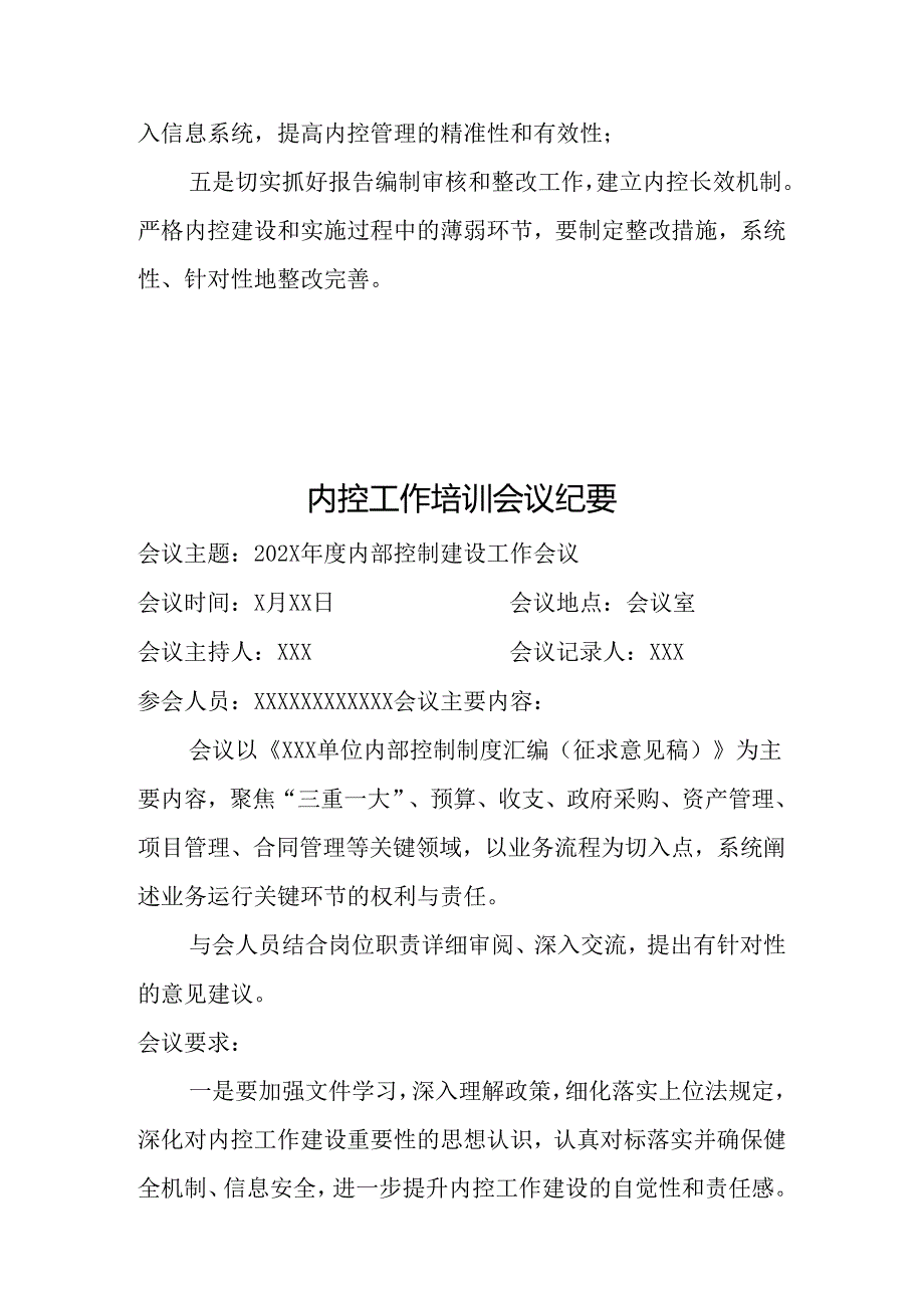 最新通用内控工作培训会议纪要.docx_第2页