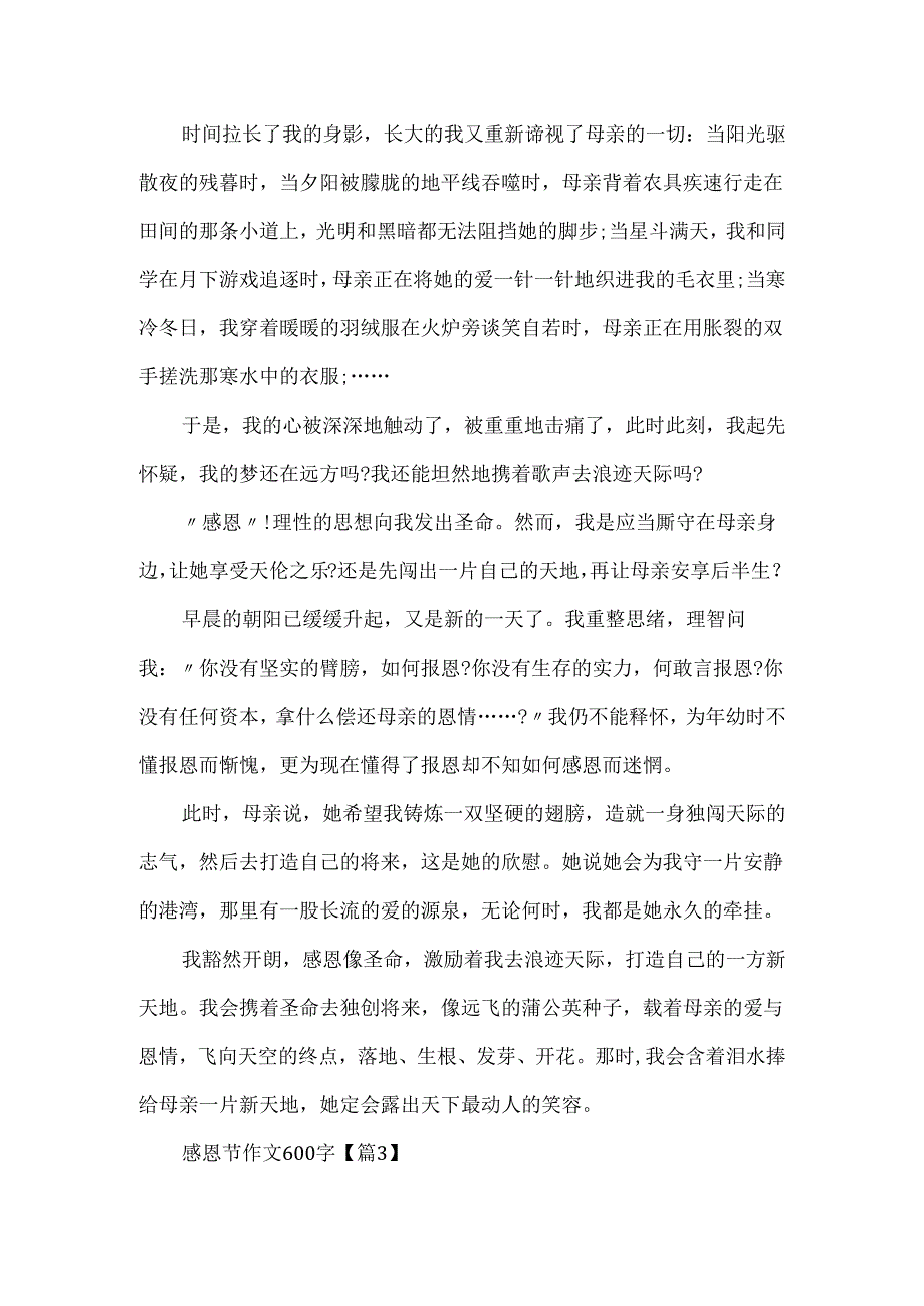 20xx最新感恩节作文600字.docx_第3页