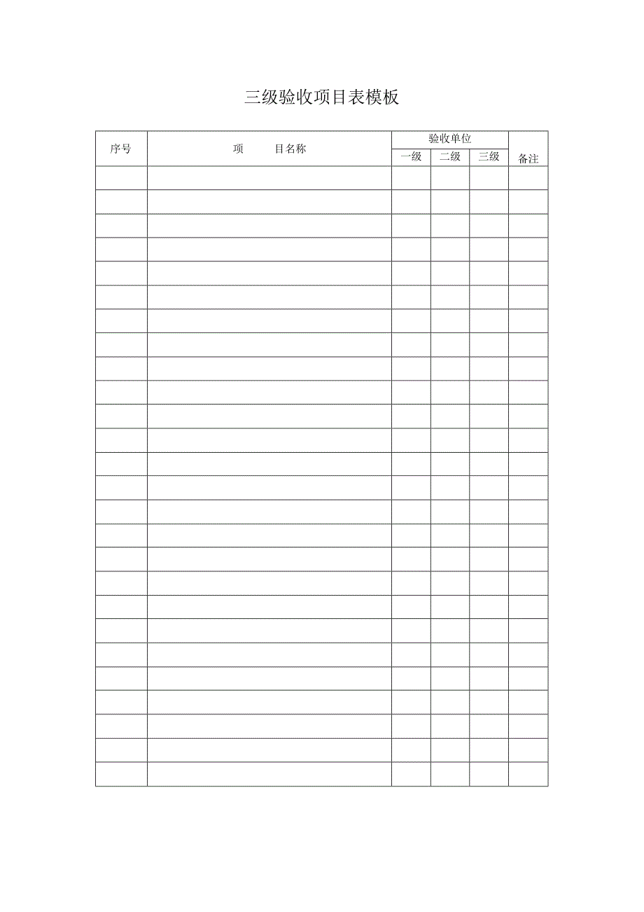 三级验收项目表模板.docx_第1页