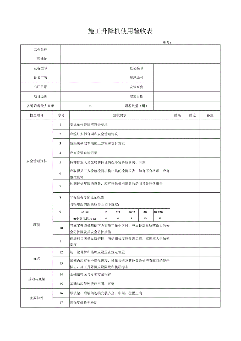 施工升降机使用验收表.docx_第1页