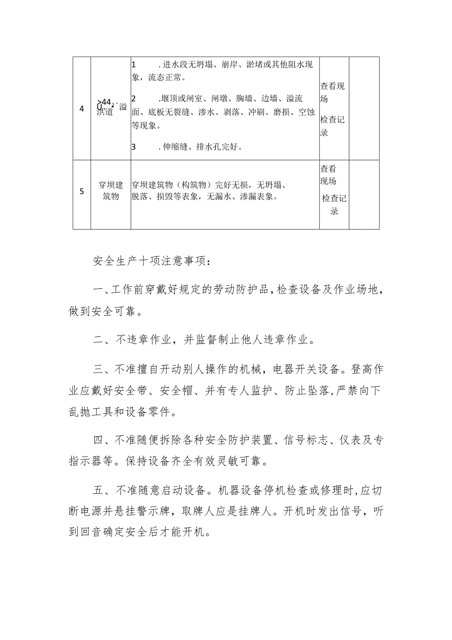 水库安全生产督导检查表模板.docx_第2页