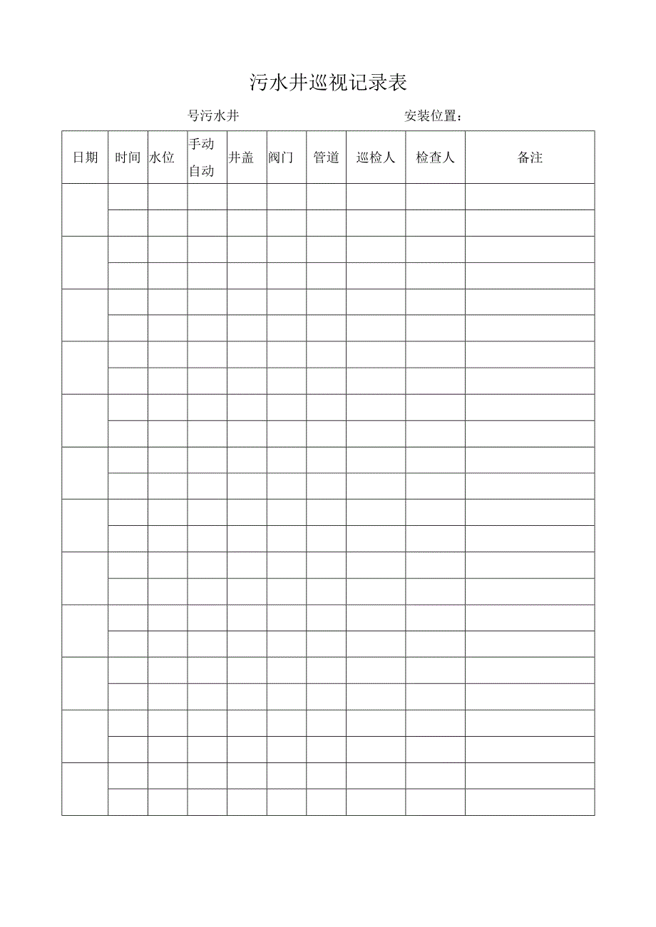 污水井巡视记录表.docx_第1页