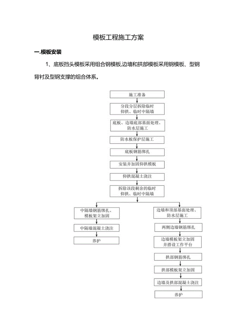 模板工程施工方案.docx_第1页