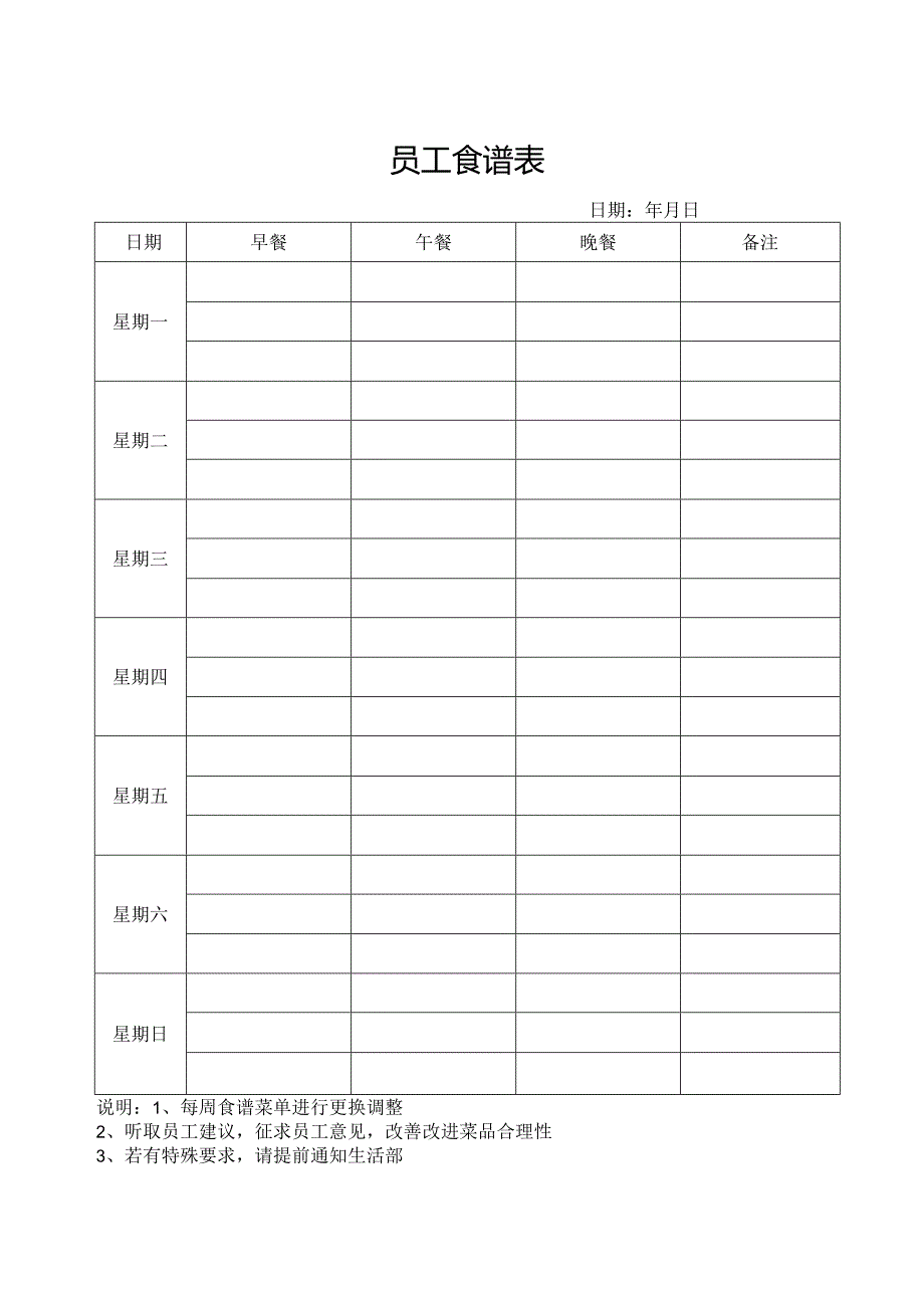 员工食谱表（标准样本）.docx_第1页