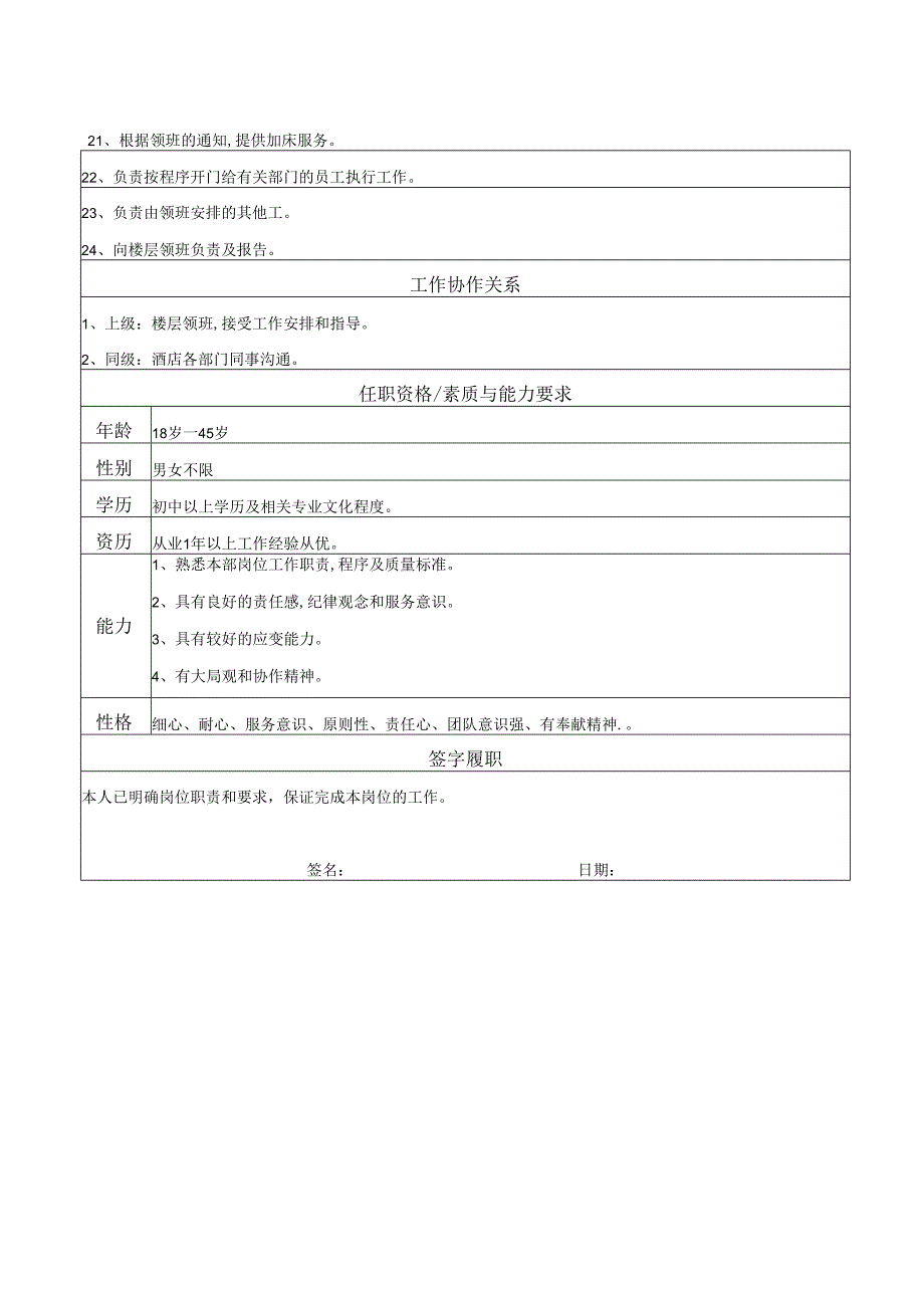 楼层服务员岗位说明书.docx_第2页