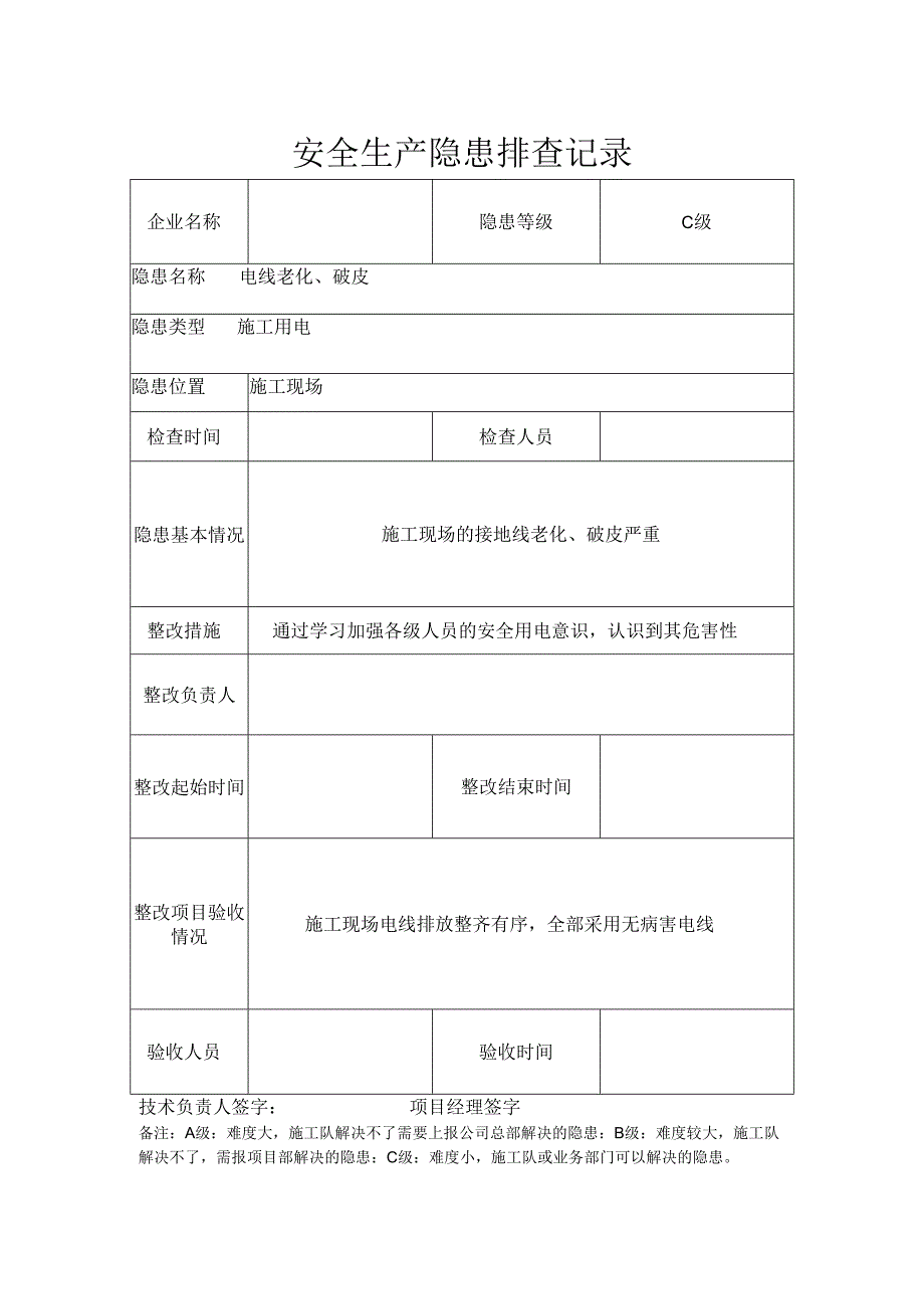 安全生产隐患排查记录.docx_第2页