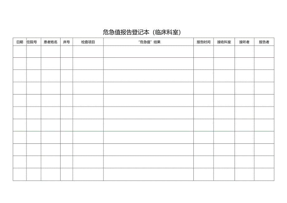 危急值报告登记本（医技科室）.docx_第2页