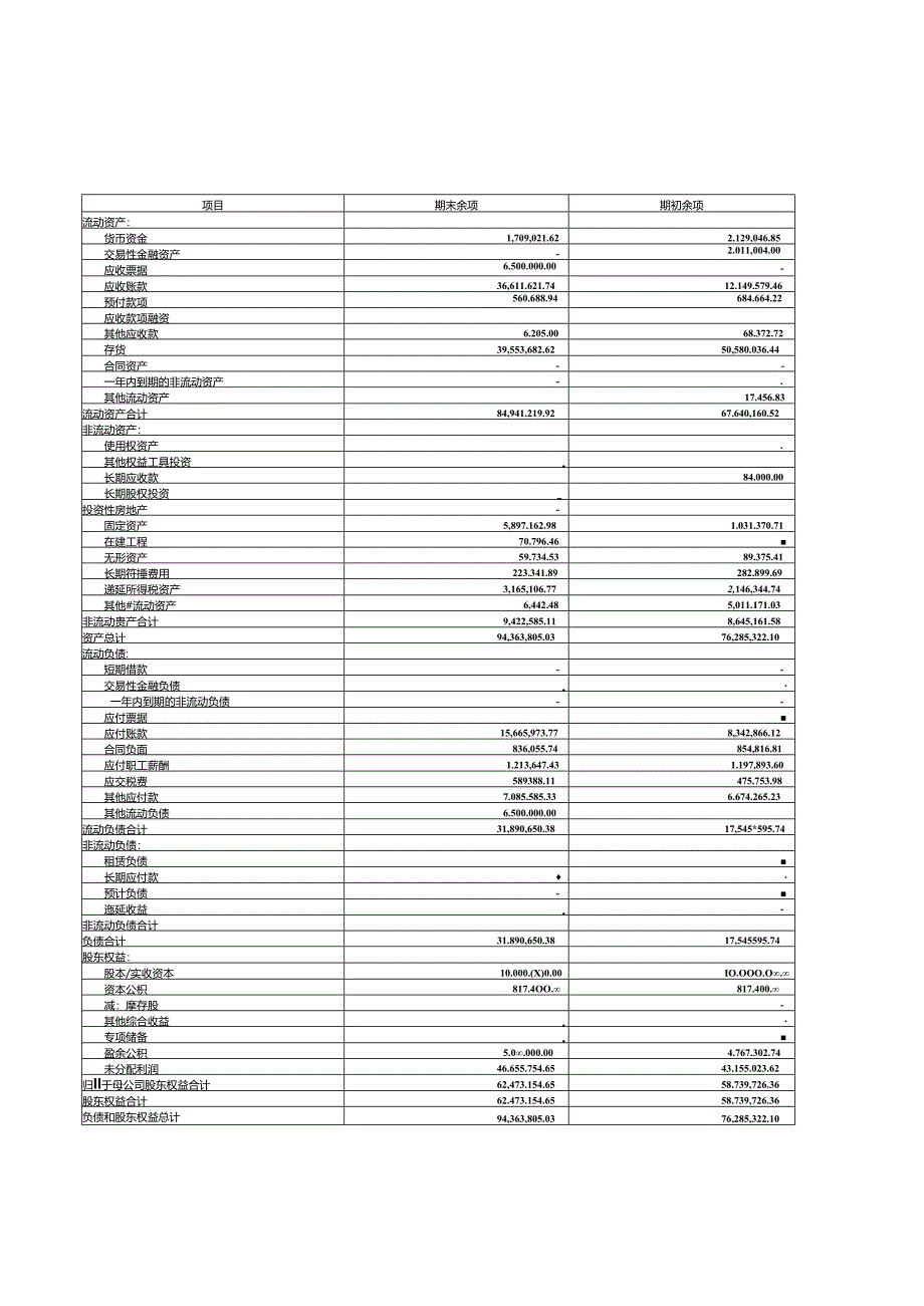 中科微至被担保人（中科微至子公司）最近一期财务报表.docx_第1页