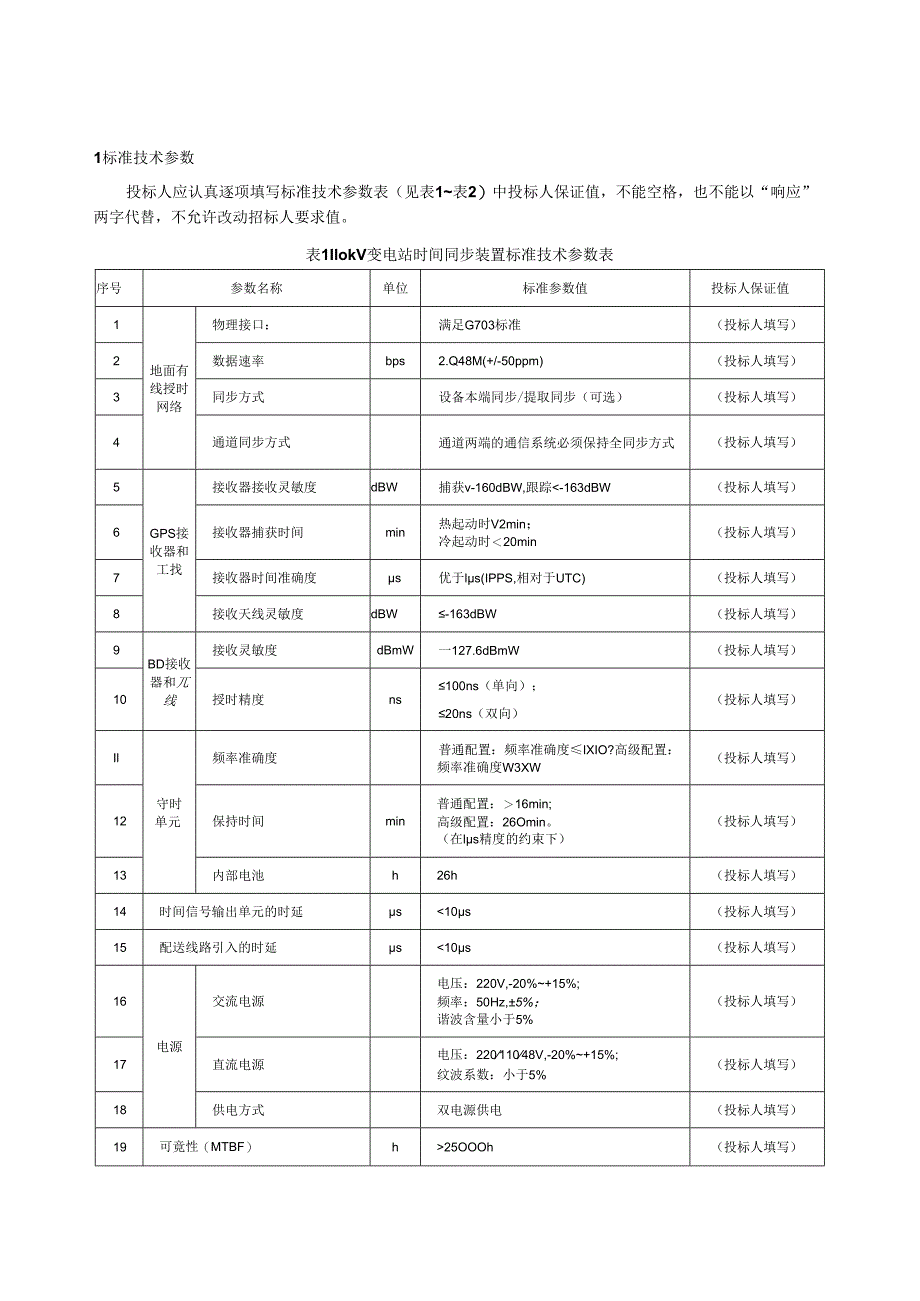 110KV变电站新建工程--时间同步装置专用技术规范.docx_第2页