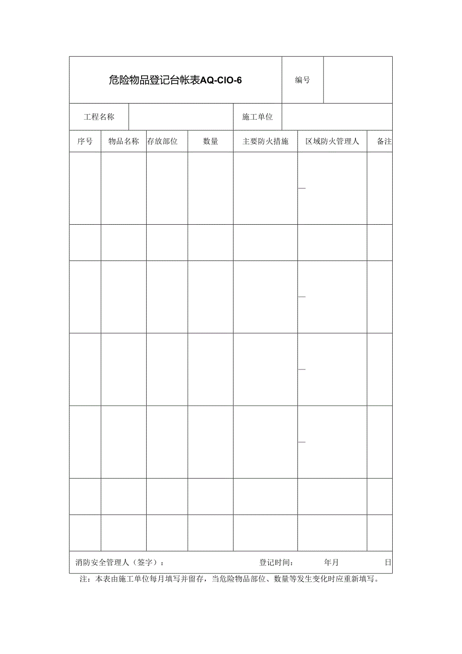 危险物品登记台帐.docx_第1页