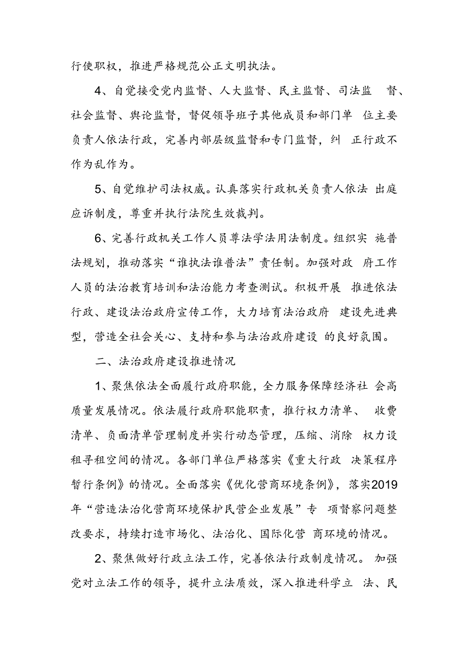 履行推进法治建设第一责任人职责 自查报告.docx_第3页