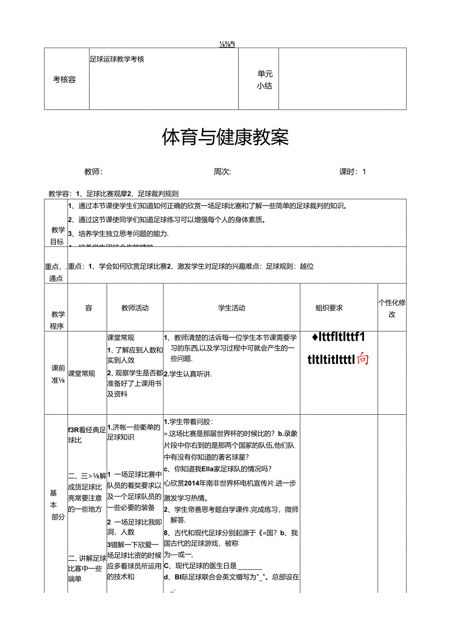 八年级体育与健康《足球》单元教学设计（24页）.docx_第2页