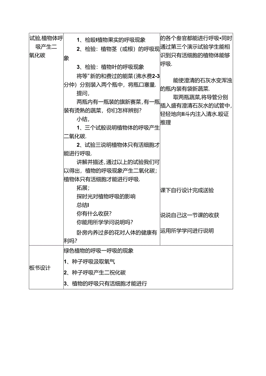 6.2 绿色植物的呼吸 教案（北京课改版七年级下）.docx_第2页