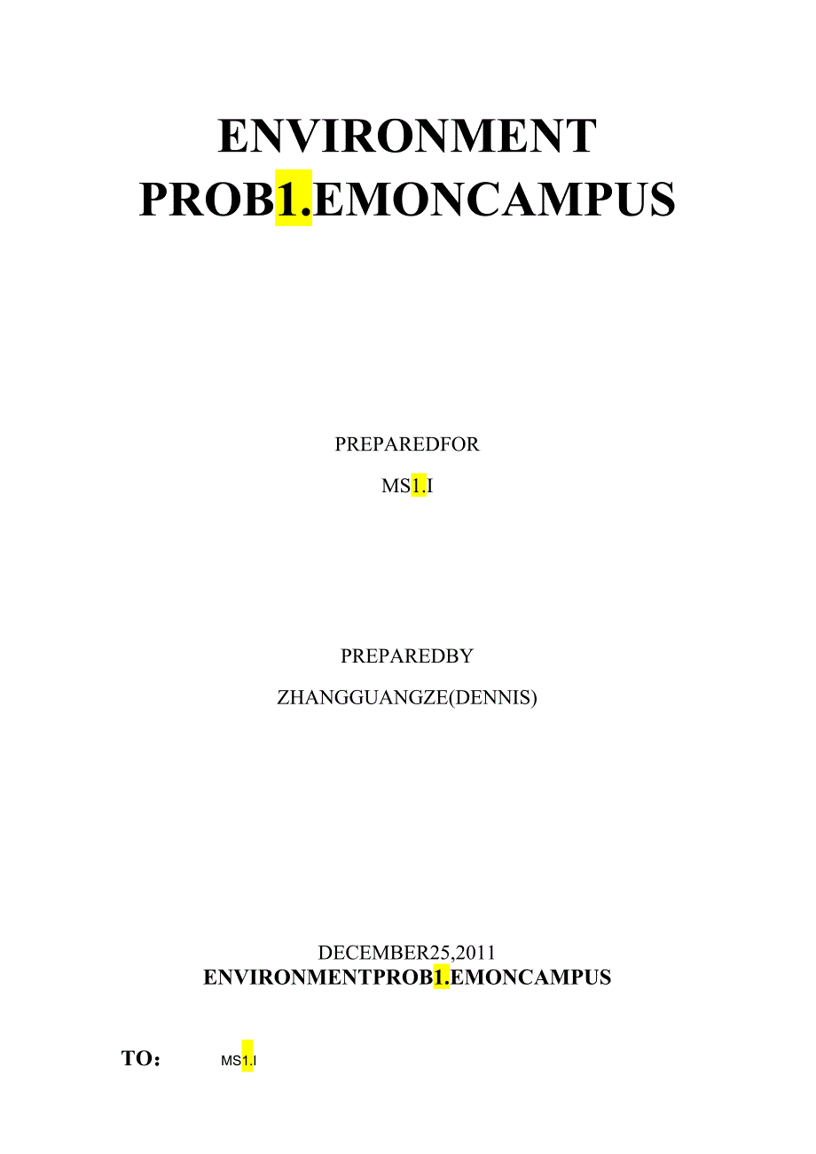 ENVIRONMENT-PROBLEM-ON-CAMPUS.docx_第1页