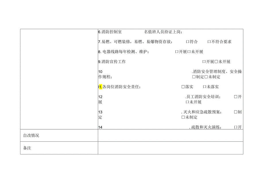 消防安全管理每月自查表.docx_第2页