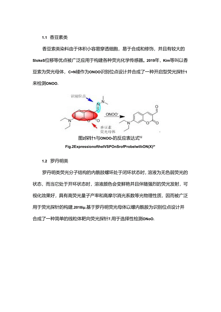 过氧化亚硝酸盐（ONOO-）荧光探针研究进展.docx_第2页