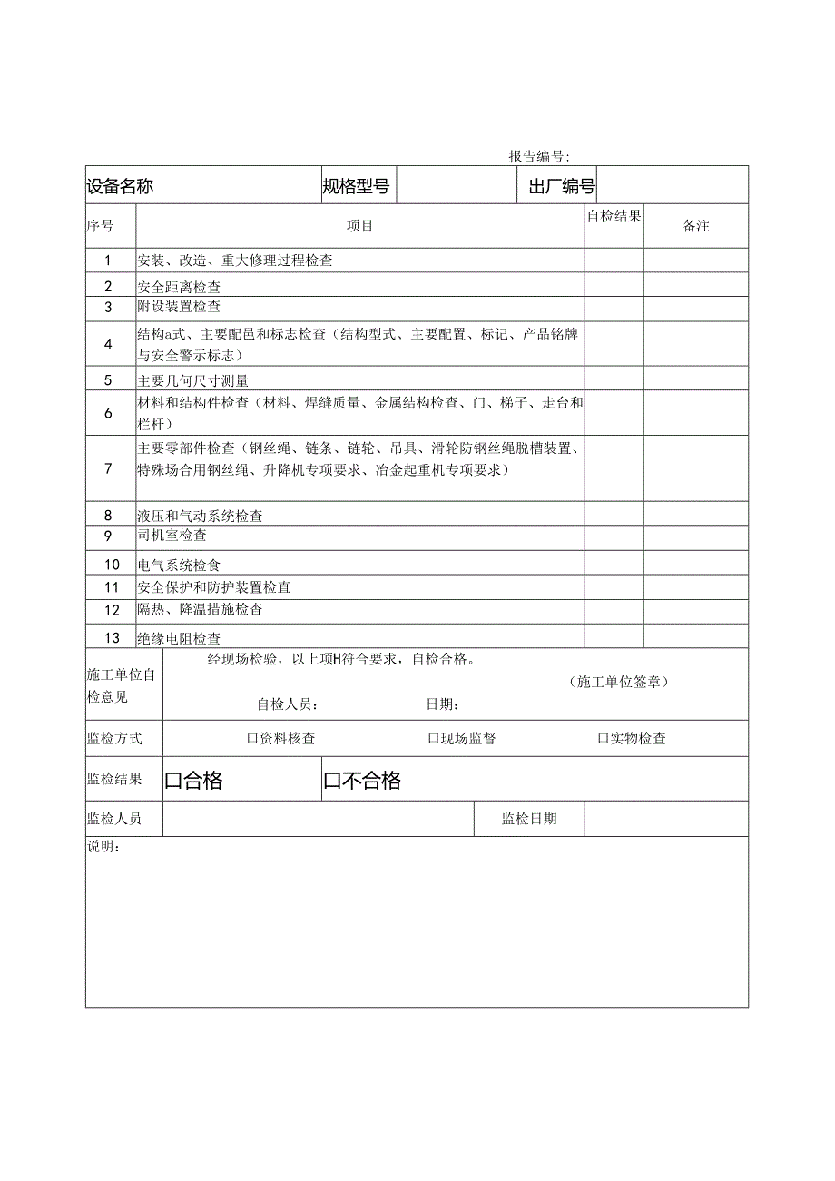 特种设备起重机械监督检验工作见证表.docx_第2页