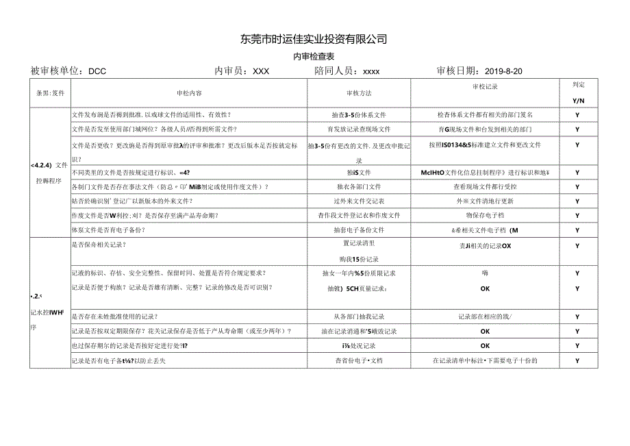 ISO13485-2016内审检查表(）.docx_第2页