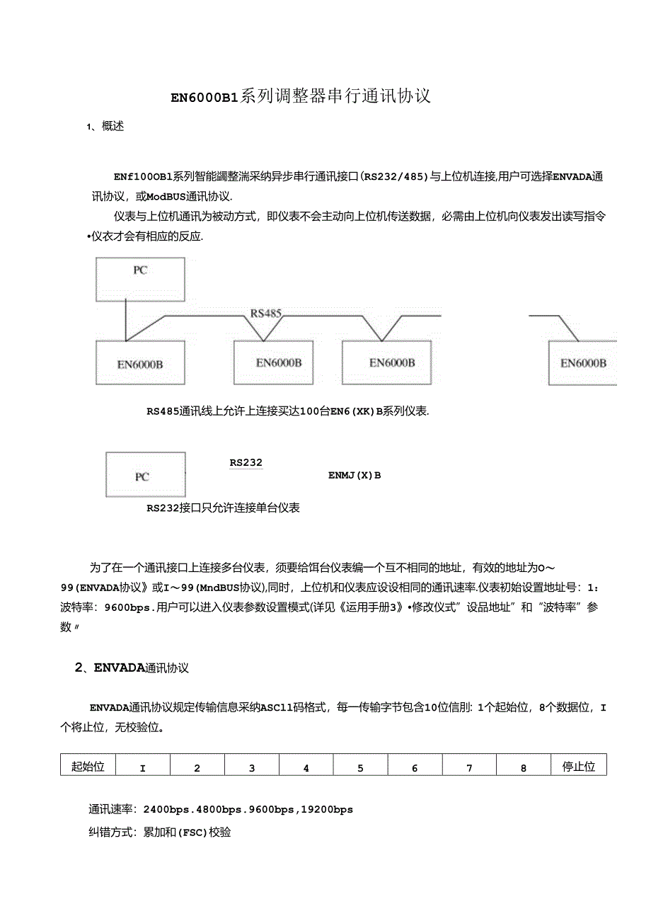 EN6000B1系列调节器串行通讯协议(ENVADA-ModB--us)...docx_第1页