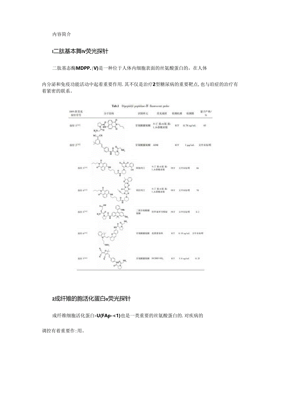 丝氨酸蛋白酶有机小分子荧光探针的研究进展.docx_第2页