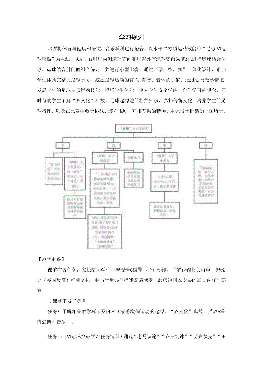 小学体育教学：11-“蹴鞠”小子学技艺：（四年级足球专项技能跨学科教学设计.docx_第2页