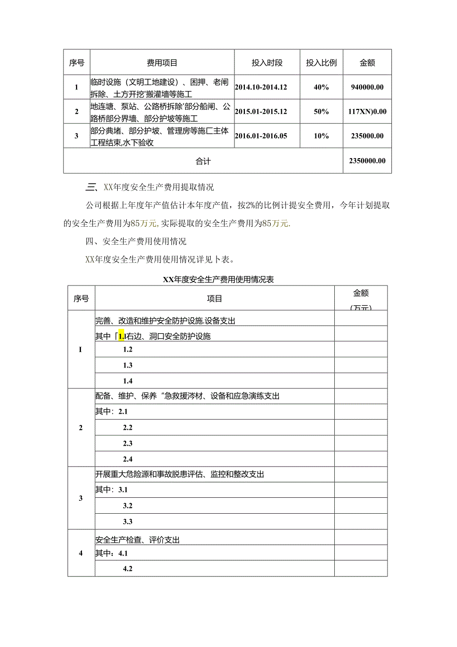 年度安全生产费用总结报告.docx_第2页