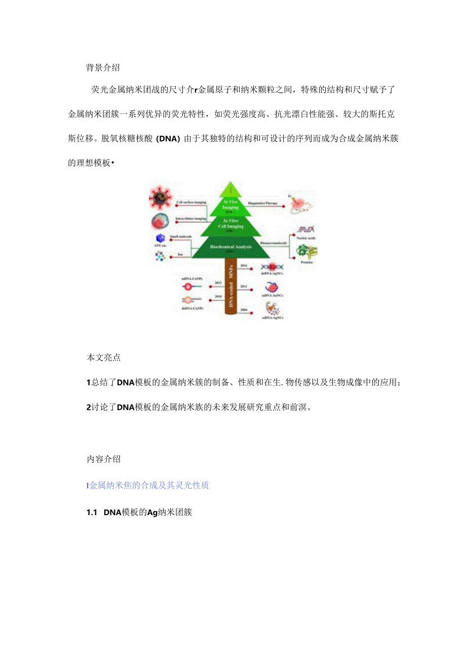 DNA模板荧光金属纳米团簇的合成及应用.docx_第1页