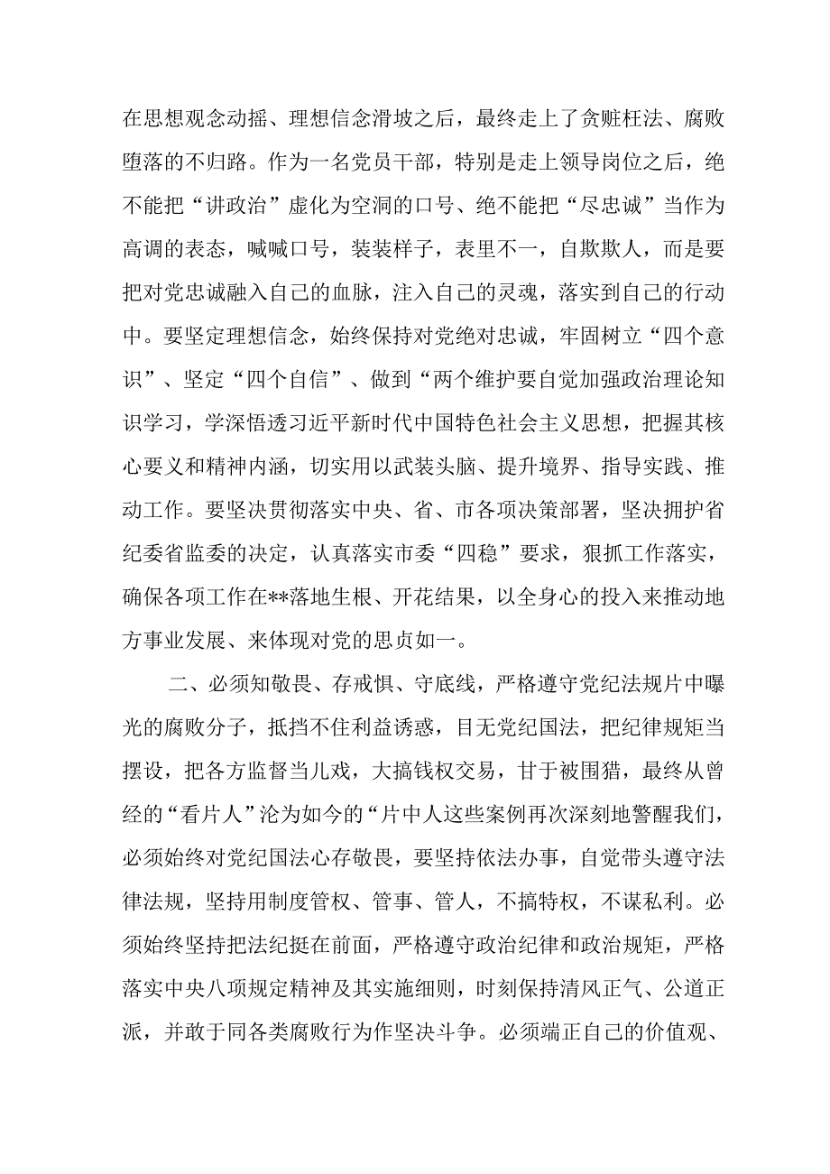 党纪学习教育观看警示教育片《以案为鉴警钟长鸣》学习心得体会.docx_第2页