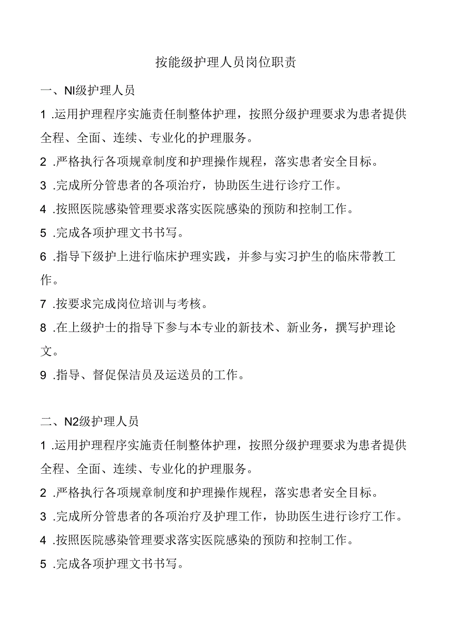 按能级护理人员岗位职责.docx_第1页