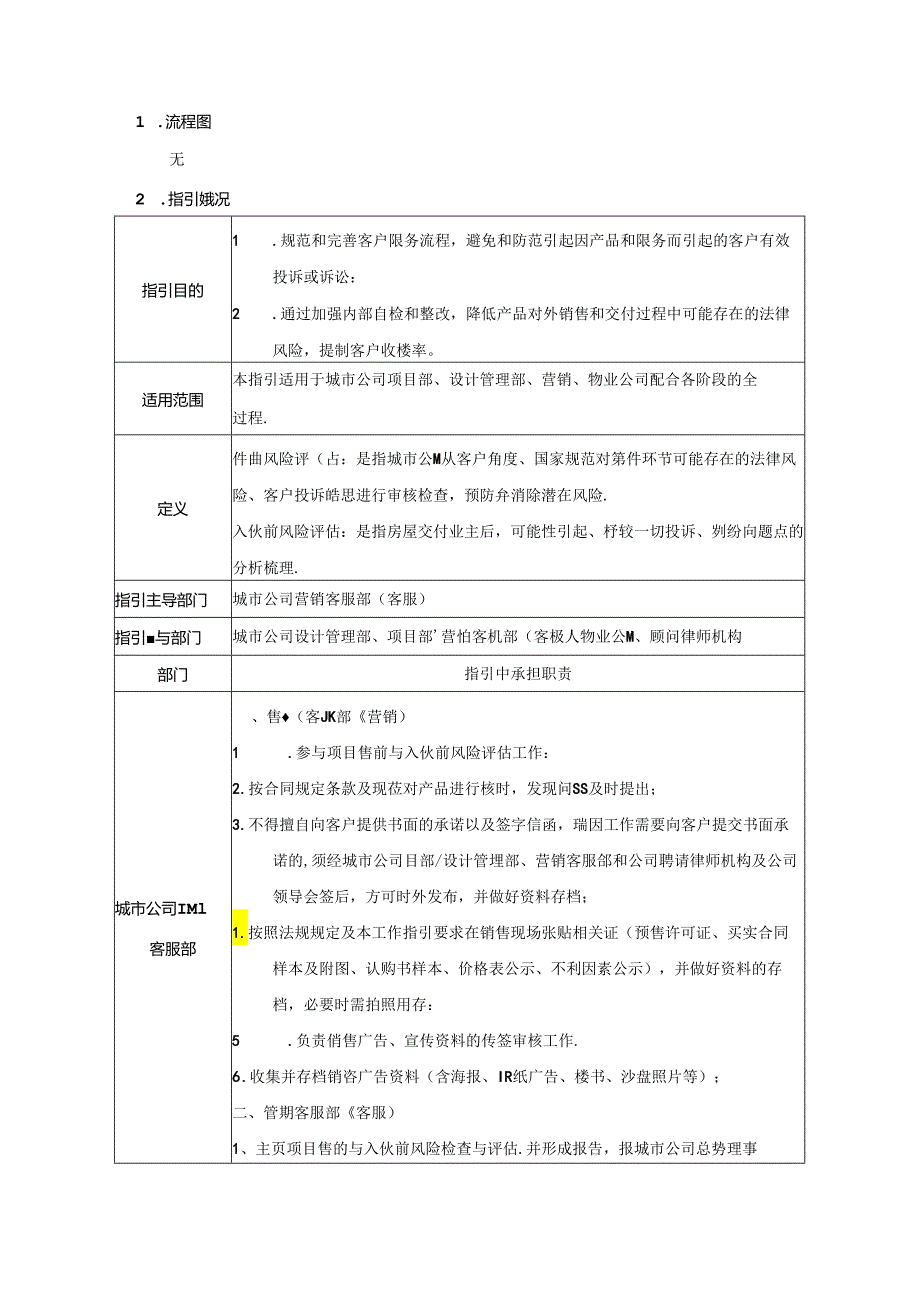 【客服管理】地产客户服务风险防范作业指引.docx_第2页